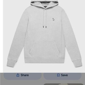 OVO Light Gray Hoodie with Iconic Logo